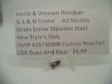 415740000 S&W K L N X Frames All Models Strain Screw Round Butt