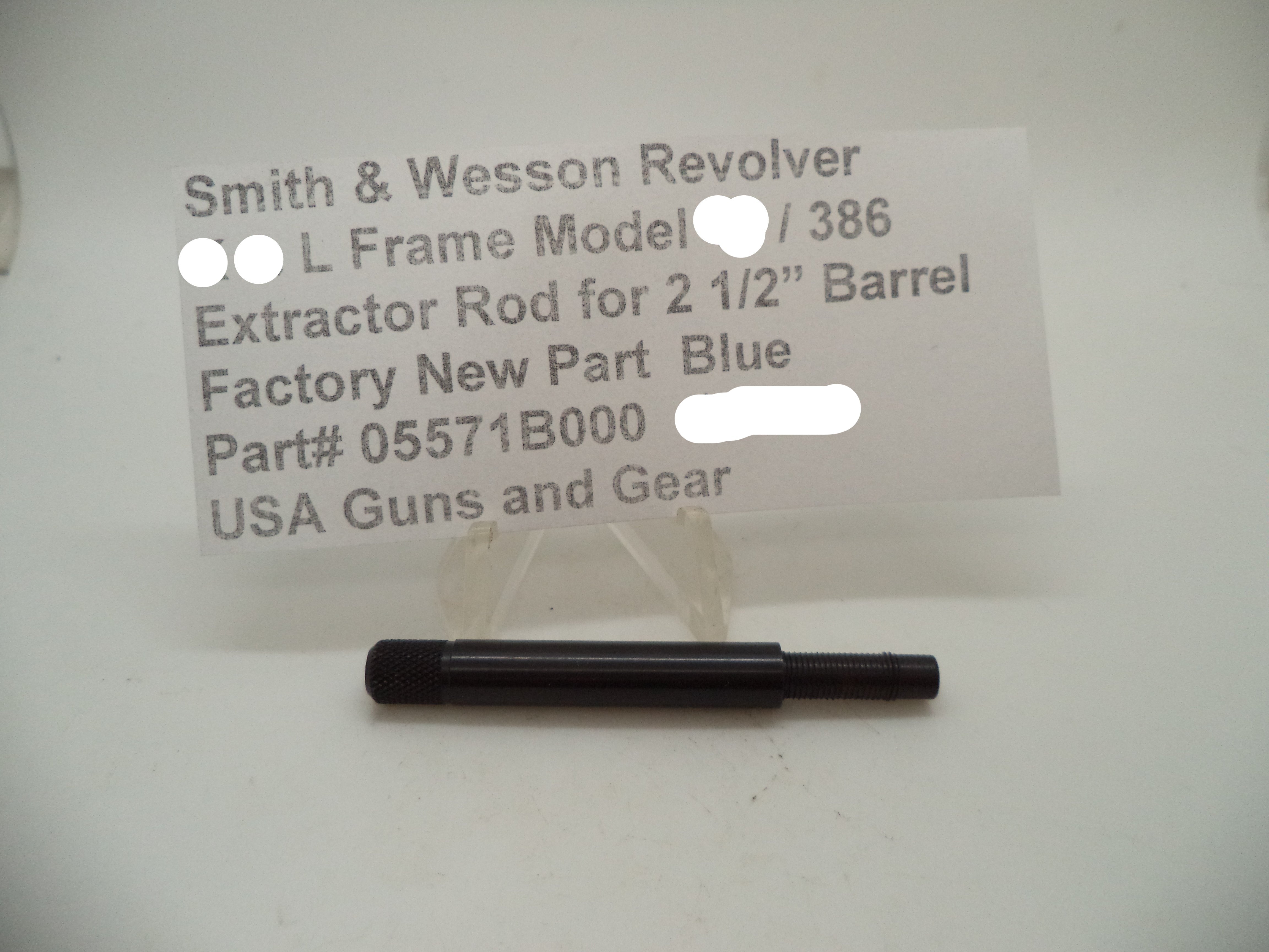S&W Model 19/386/586 K&L Frame Blue Extractor Rod 2.5