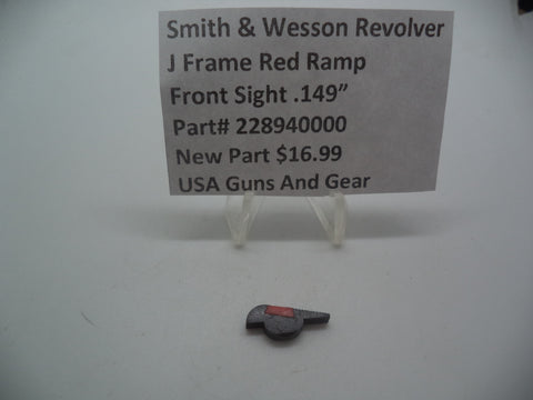 228940000 S&W Revolver J Frame Red Ramp Front Sight Factory New Part