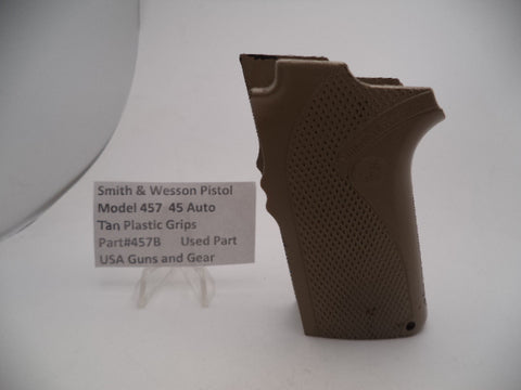 457B Smith & Wesson Pistol Model 457 Tan Plastic Grips Used Part 45 Auto