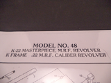 Smith & Wesson K frame Model 48 K-22 Masterpiece .22 MRF Revolver Parts Diagram COPY