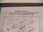 DK66 Smith & Wesson K Frame Model 66 .357 Combat Magnum S.S. Revolver Parts Diagrams COPY