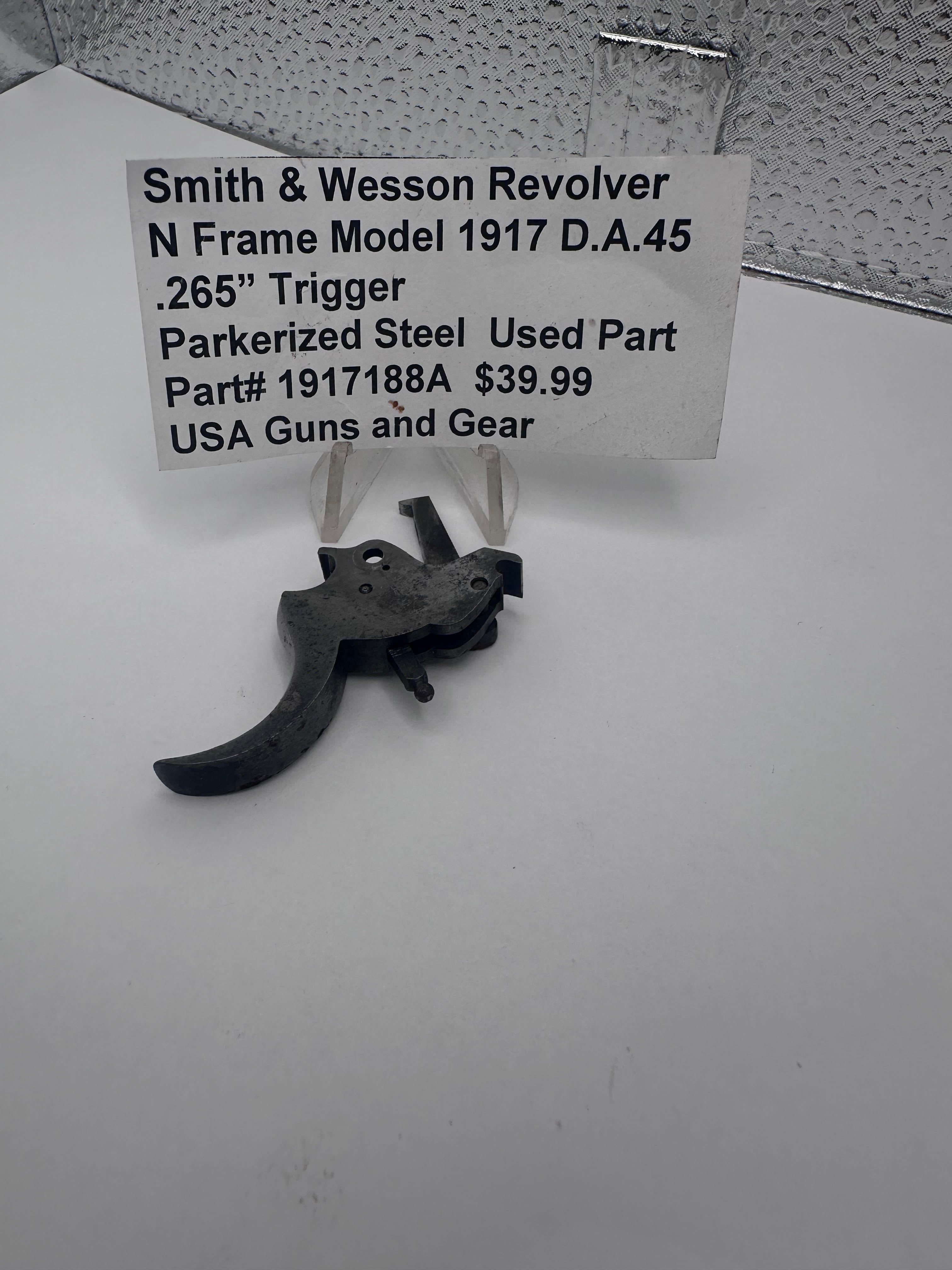 Smith & Wesson 1917 D.A.45 N Frame .265" Trigger Steel Used
