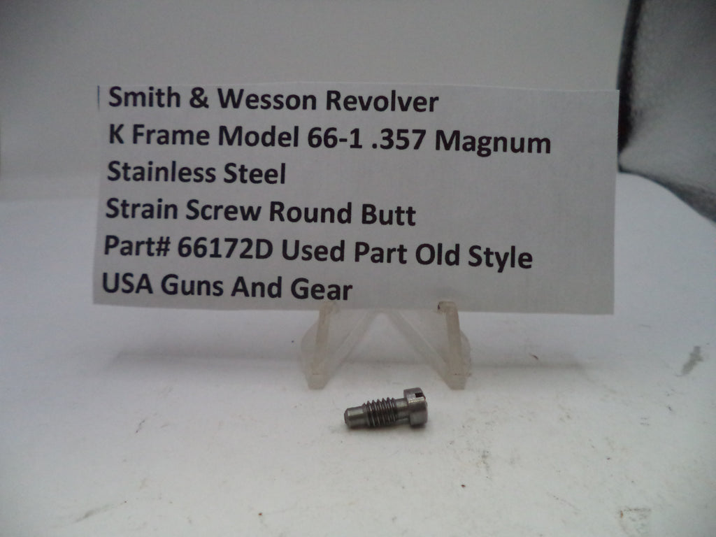 Smith & Wesson revolver part with descriptive label on a white background