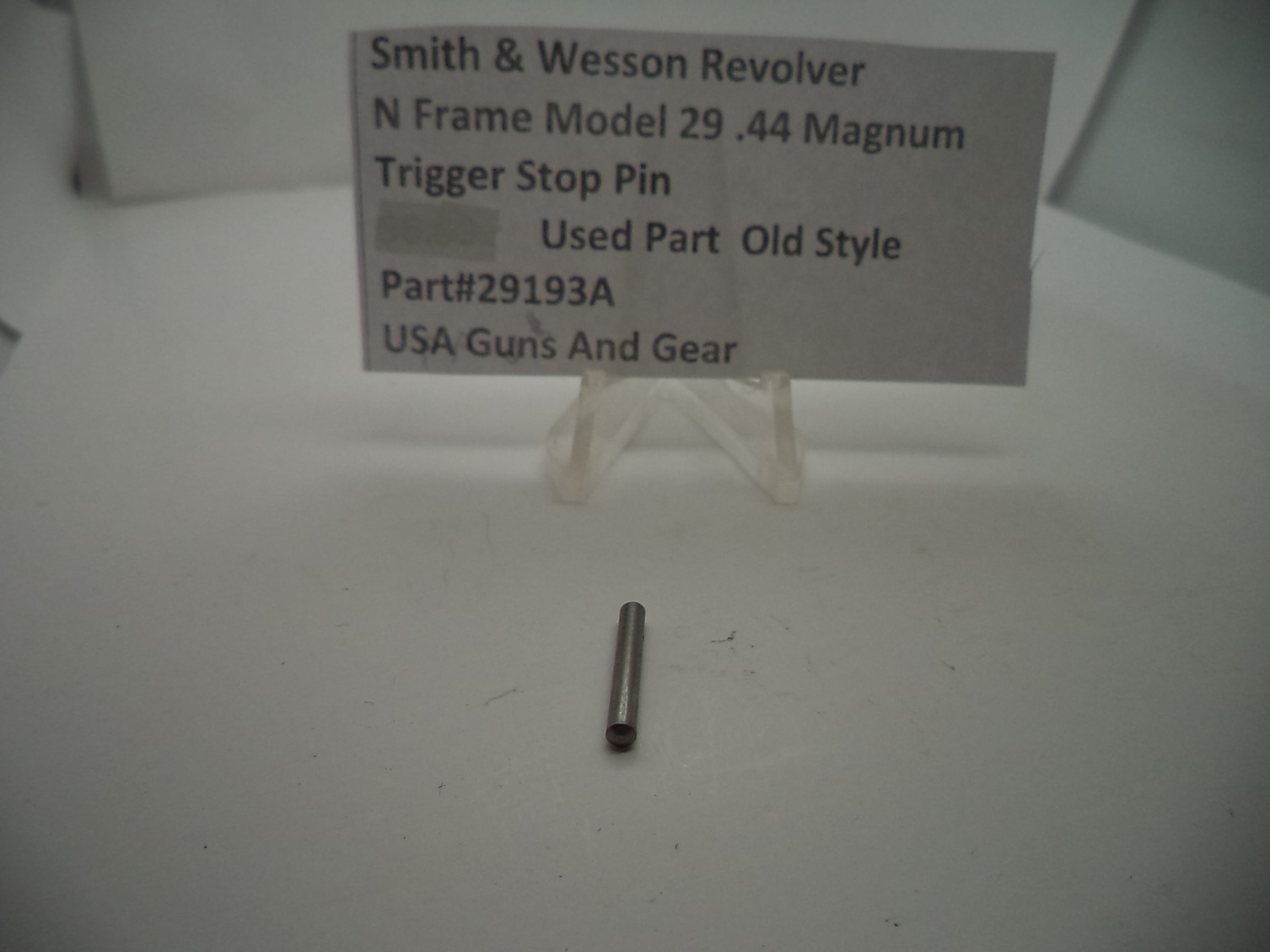 Smith & Wesson N Frame Model 29 Trigger Stop Pin Used Part .44 Magnum 29193A