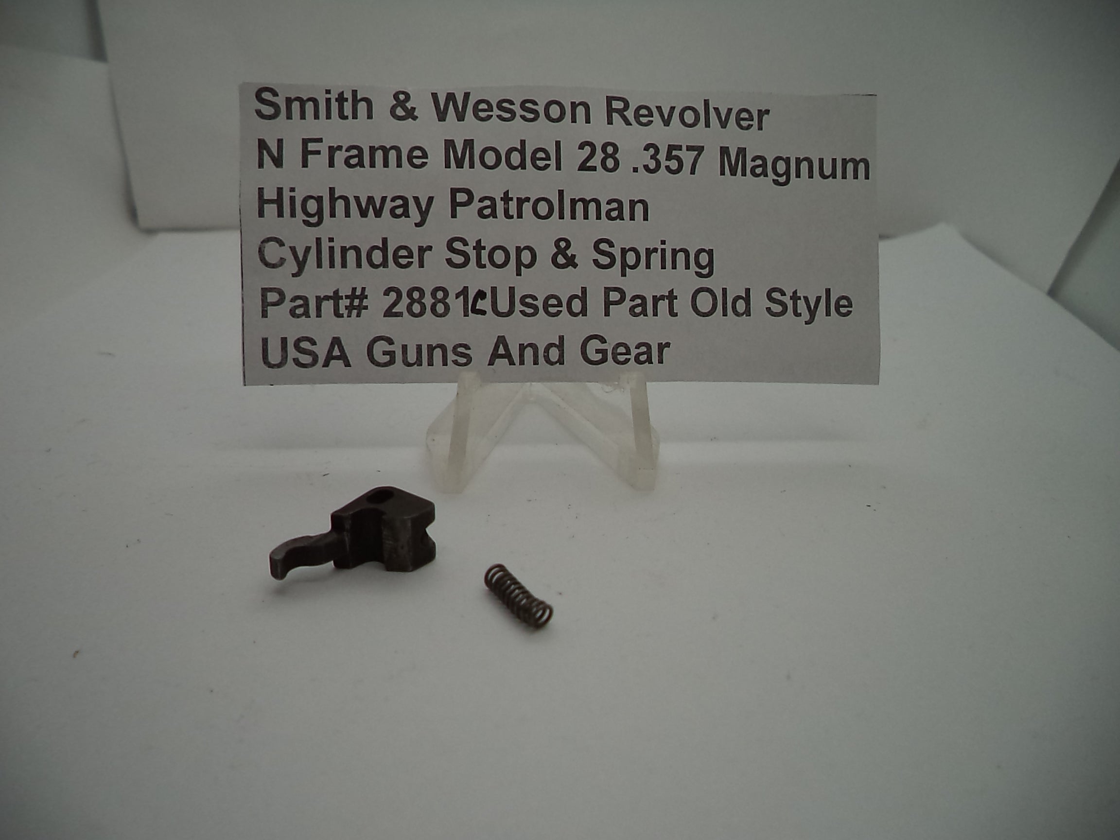 2881C Smith & Wesson N Frame Model 28 Cylinder Stop & Spring .357 Magnum