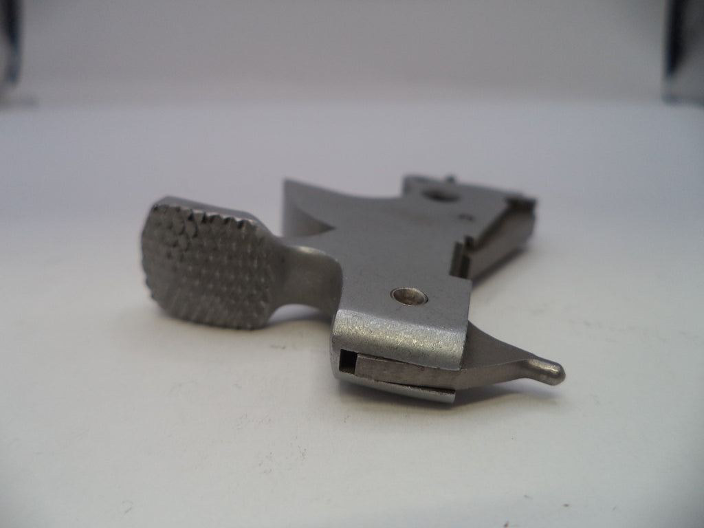 Metal tool with textured end on a white background