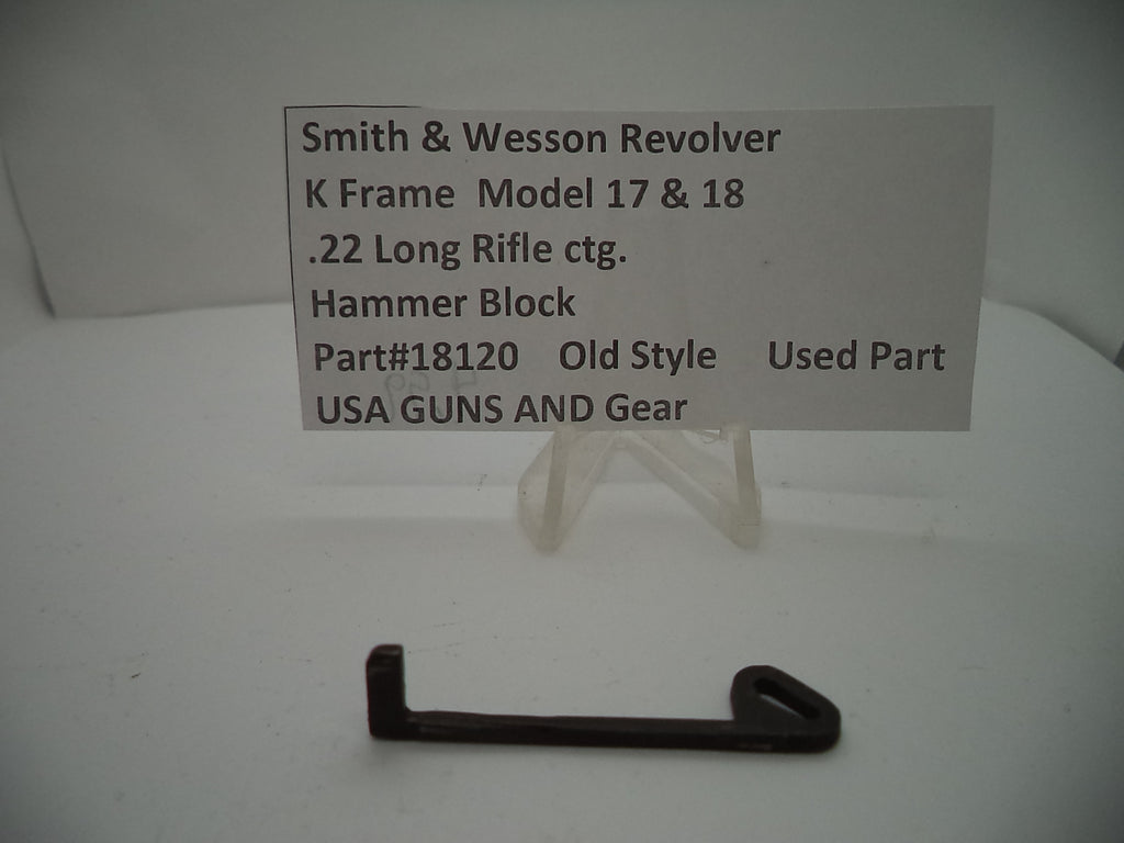 Smith & Wesson K Frame Hammer Block - Models 17 & 18 - Old Style - Used - .22 LR 18120