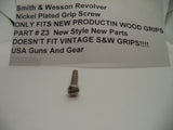 Z3 Smith & Wesson Revolver Nickel Plated Grip Screw New Part New Style