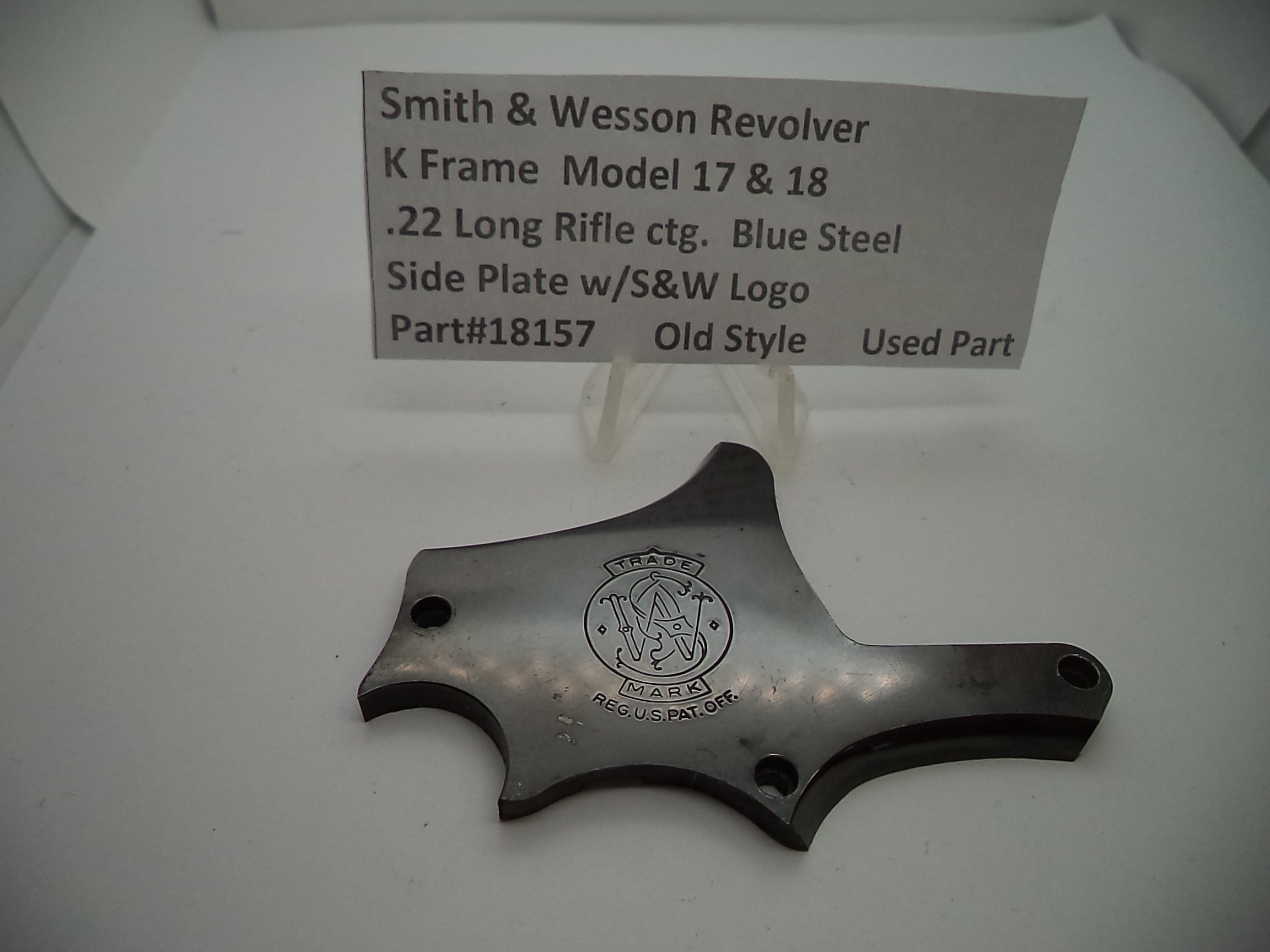 18157 S & W K Frame Model 17 & 18 Used Side Plate .22 Long Rifle