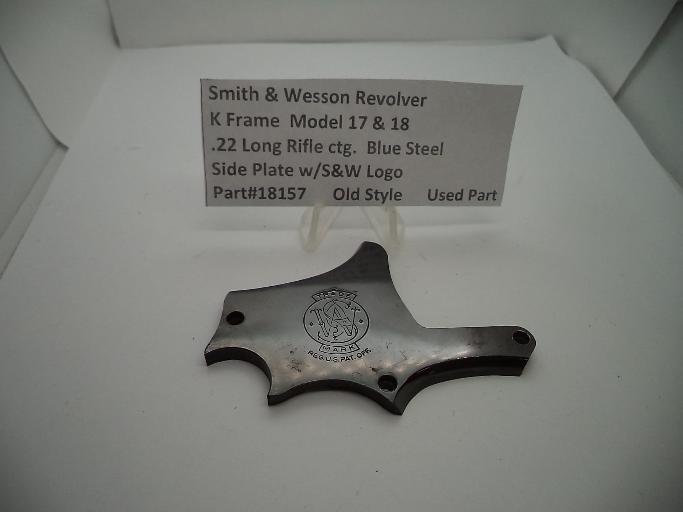 18157 S & W K Frame Model 17 & 18 Used Side Plate .22 Long Rifle