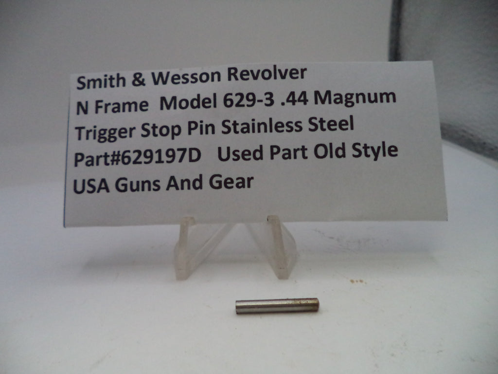 Smith & Wesson revolver part with descriptive card on a white background