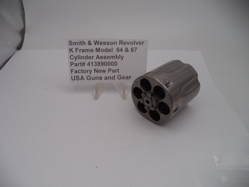Smith & Wesson K Frame Cylinder Assembly - Models 64 & 67 - Stainless Steel .38 Special - Factory New Part 413890000