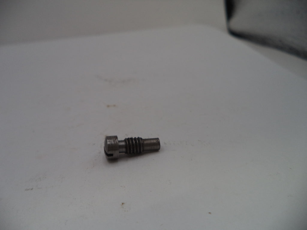 Small metal screw on a white surface