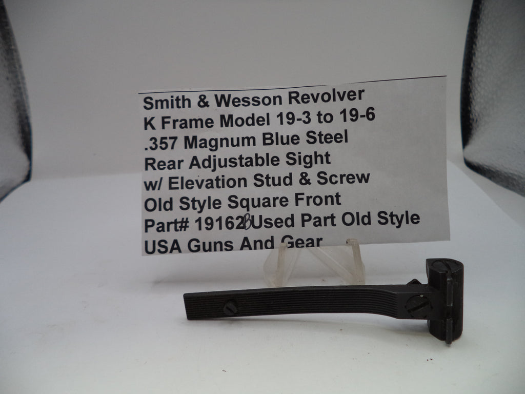Smith & Wesson revolver part with descriptive label on a white background