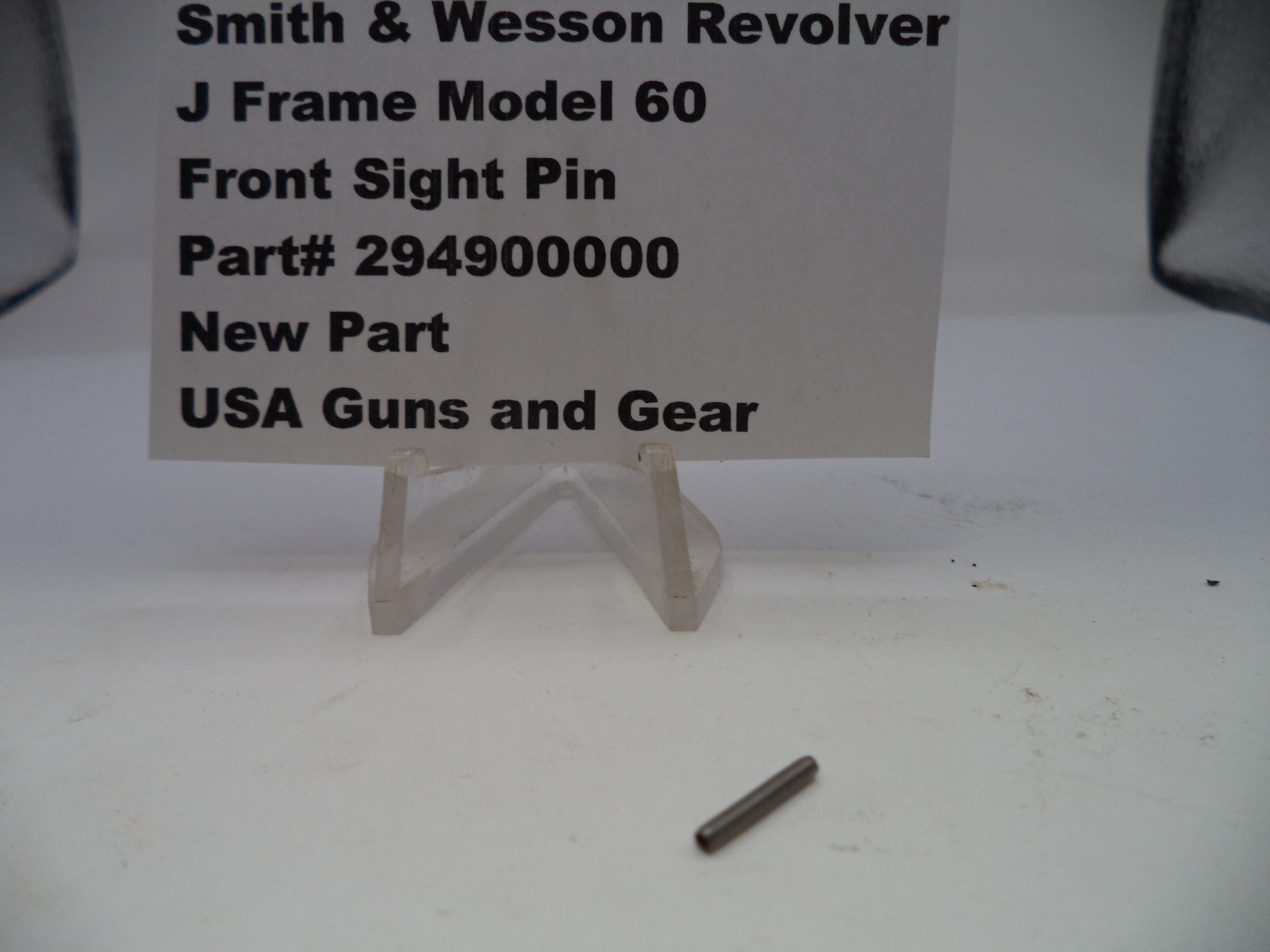 Smith & Wesson J Frame Front Sight Pin - Model 60 & Compatible Models - 294900000