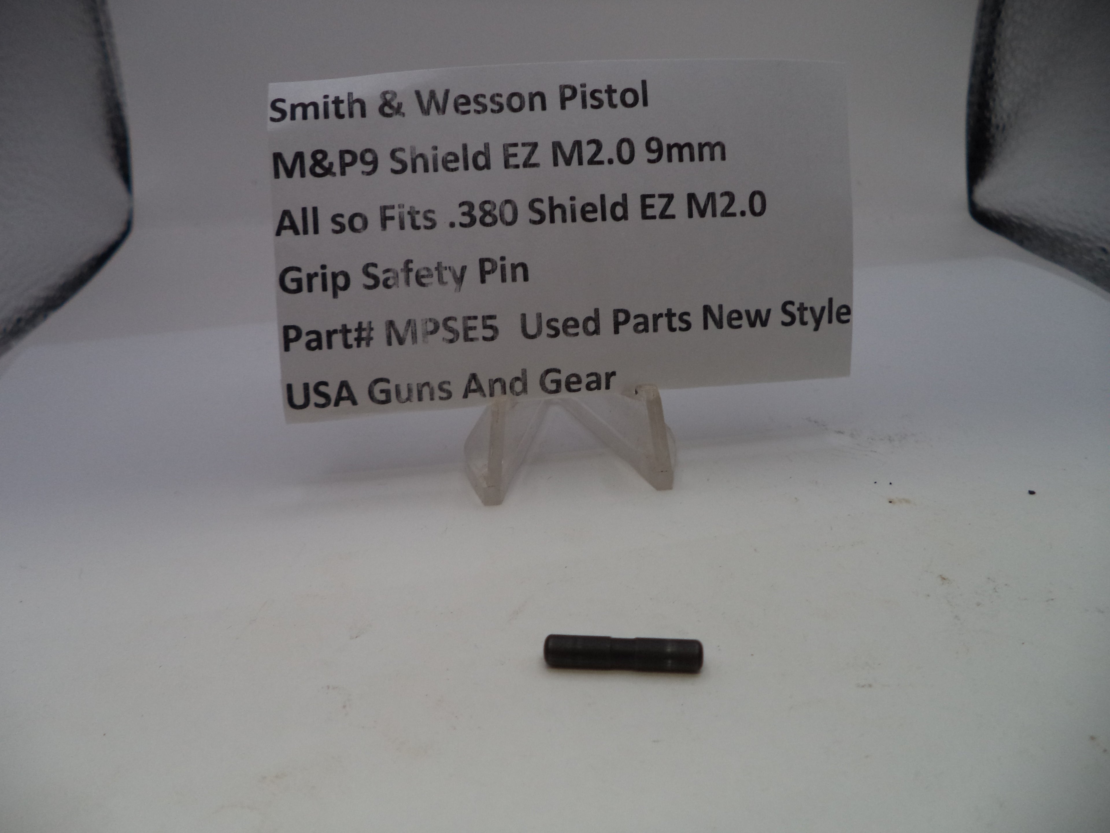 Smith & Wesson M&P Shield EZ M2.0 Grip Safety Pin 9mm (also Fits .380 Shield EZ M2.0) MPSE5