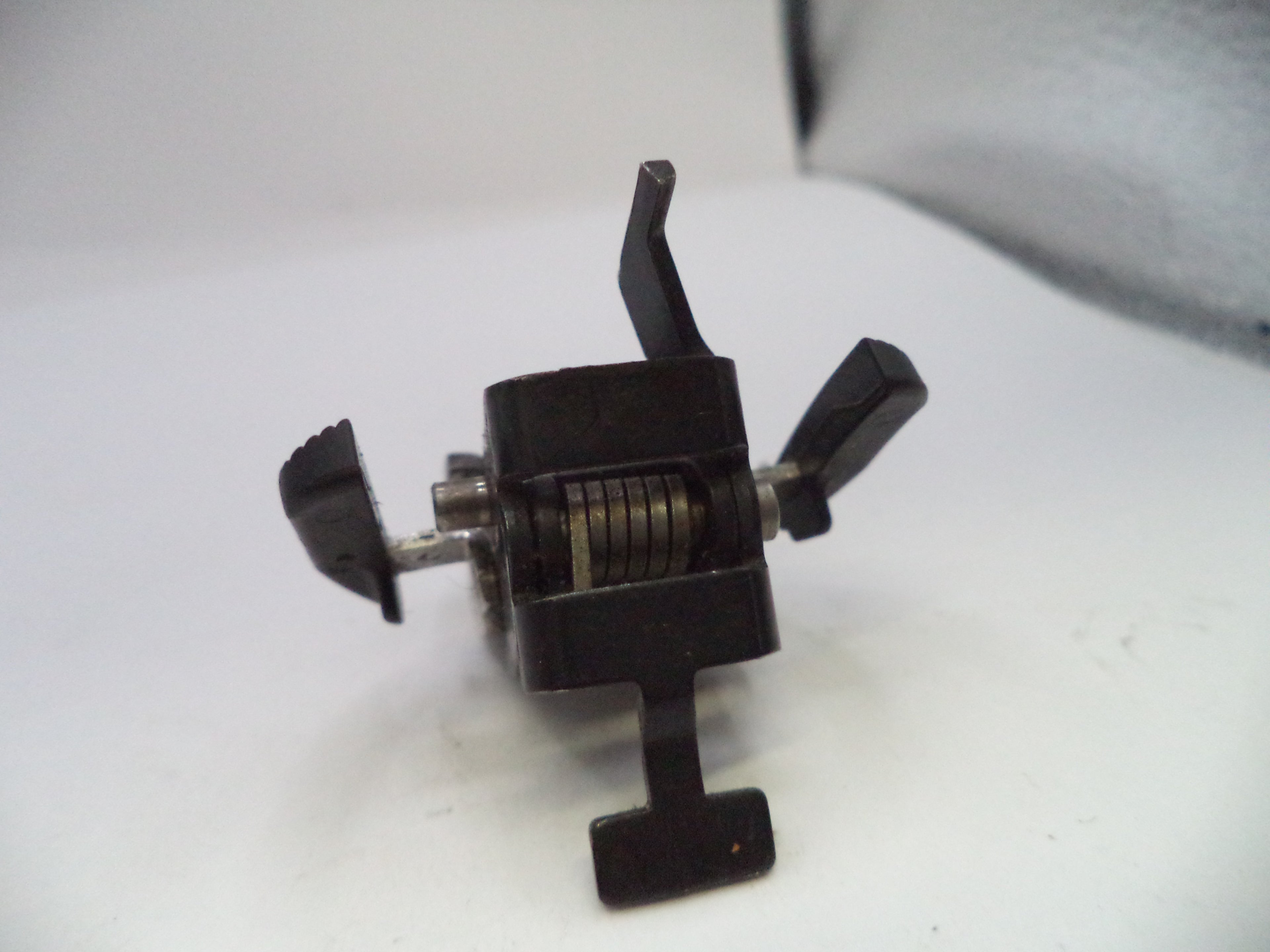 Mechanical component on a white surface