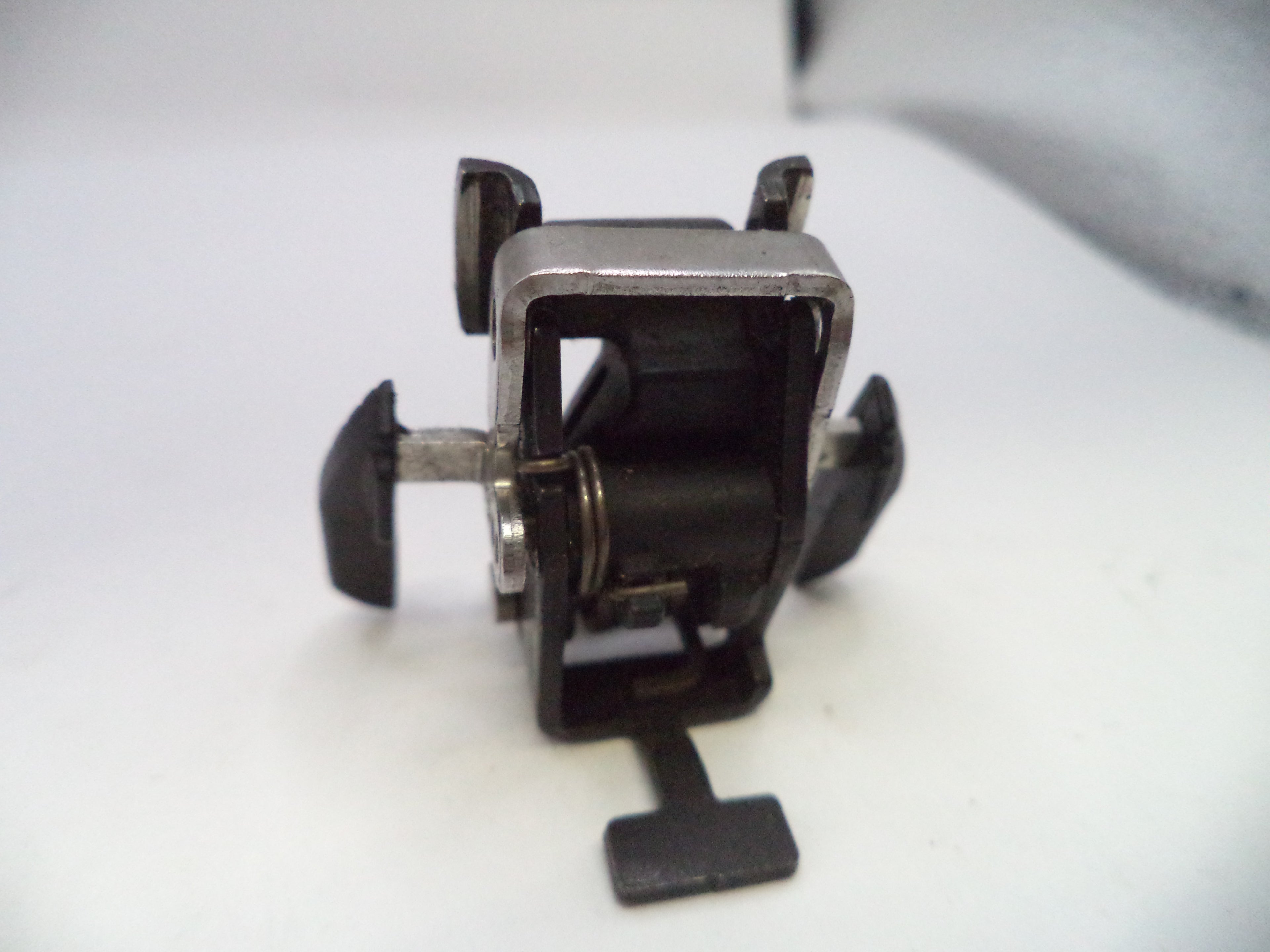 Metallic object on a white background