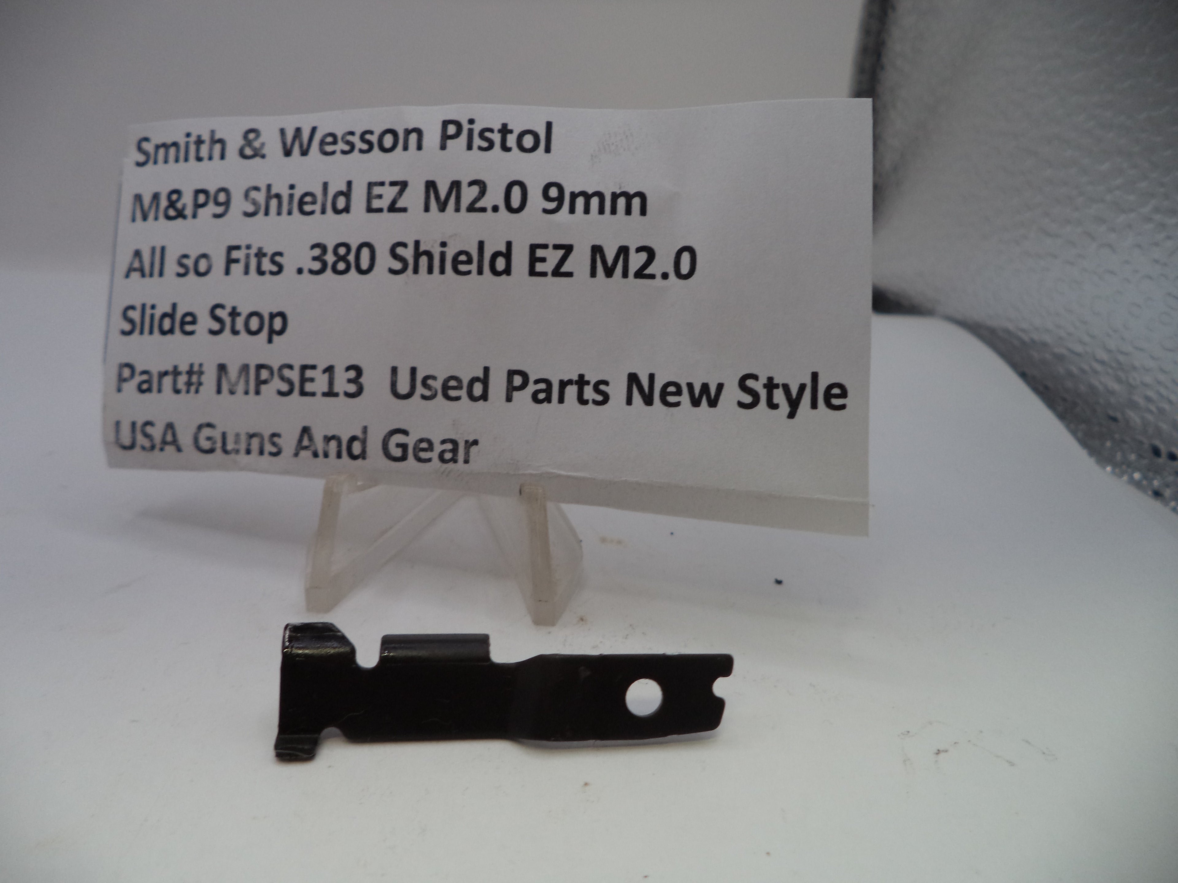 Smith & Wesson M&P9 Shield EZ M2.0 Slide Stop - New Style Used - MPSE13