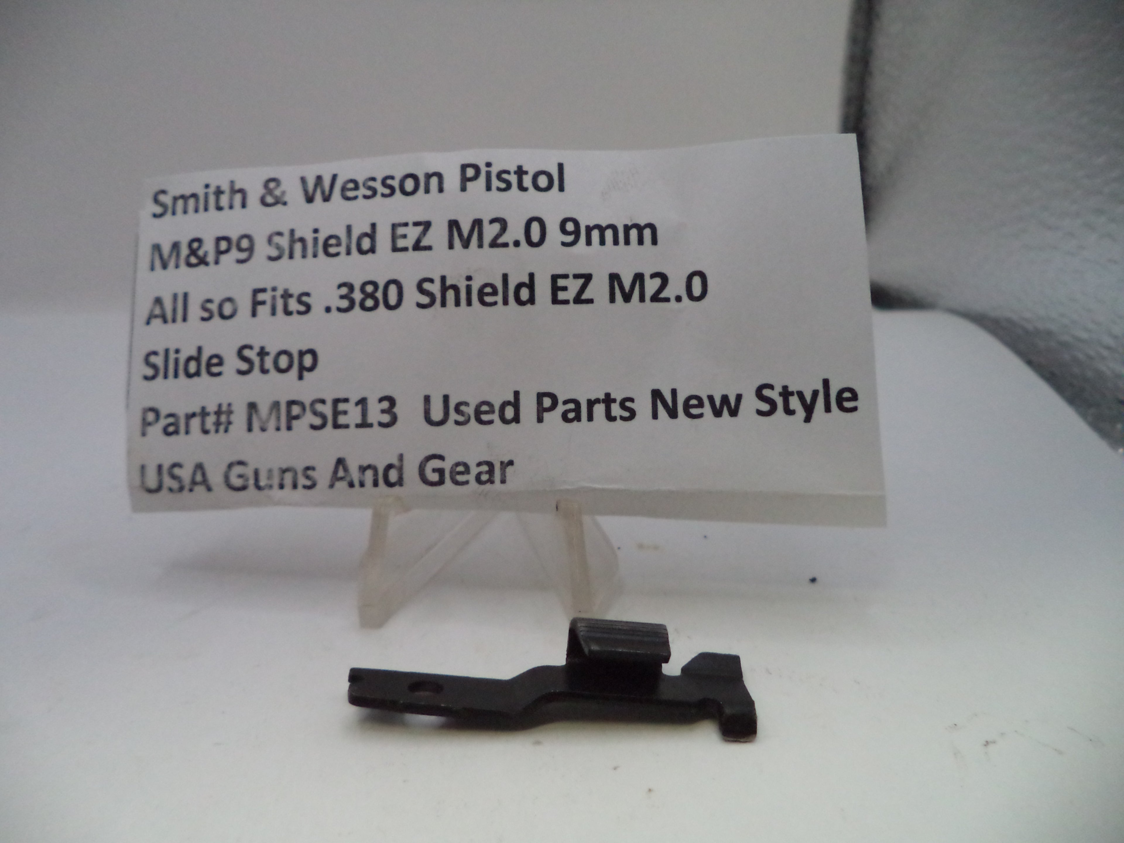 Smith & Wesson M&P9 Shield EZ M2.0 Slide Stop - New Style Used - MPSE13