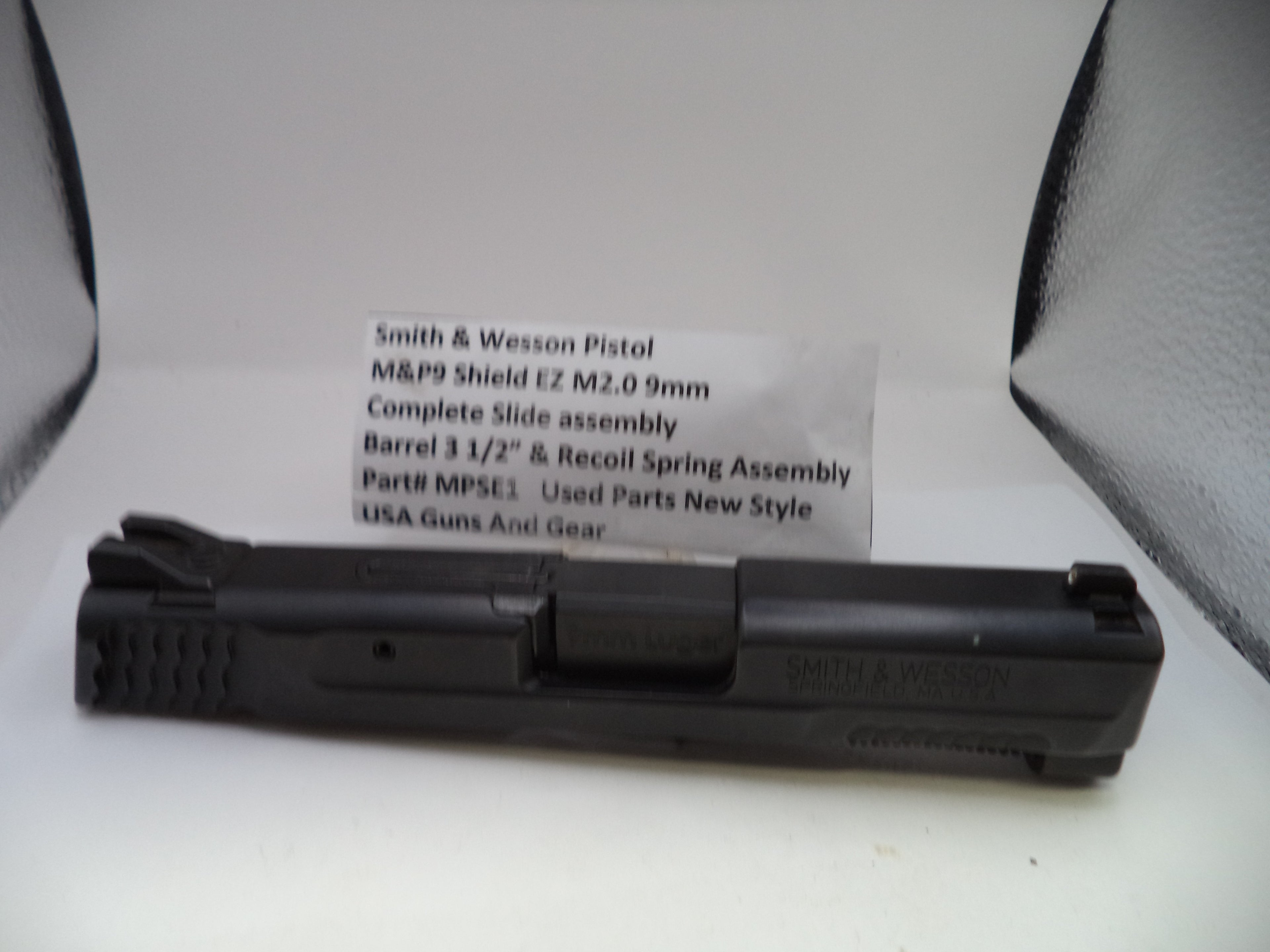 Smith & Wesson M&P9 Shield EZ M2.0 Complete Slide Assembly 9mm 3.5" Barrel - MPSE1