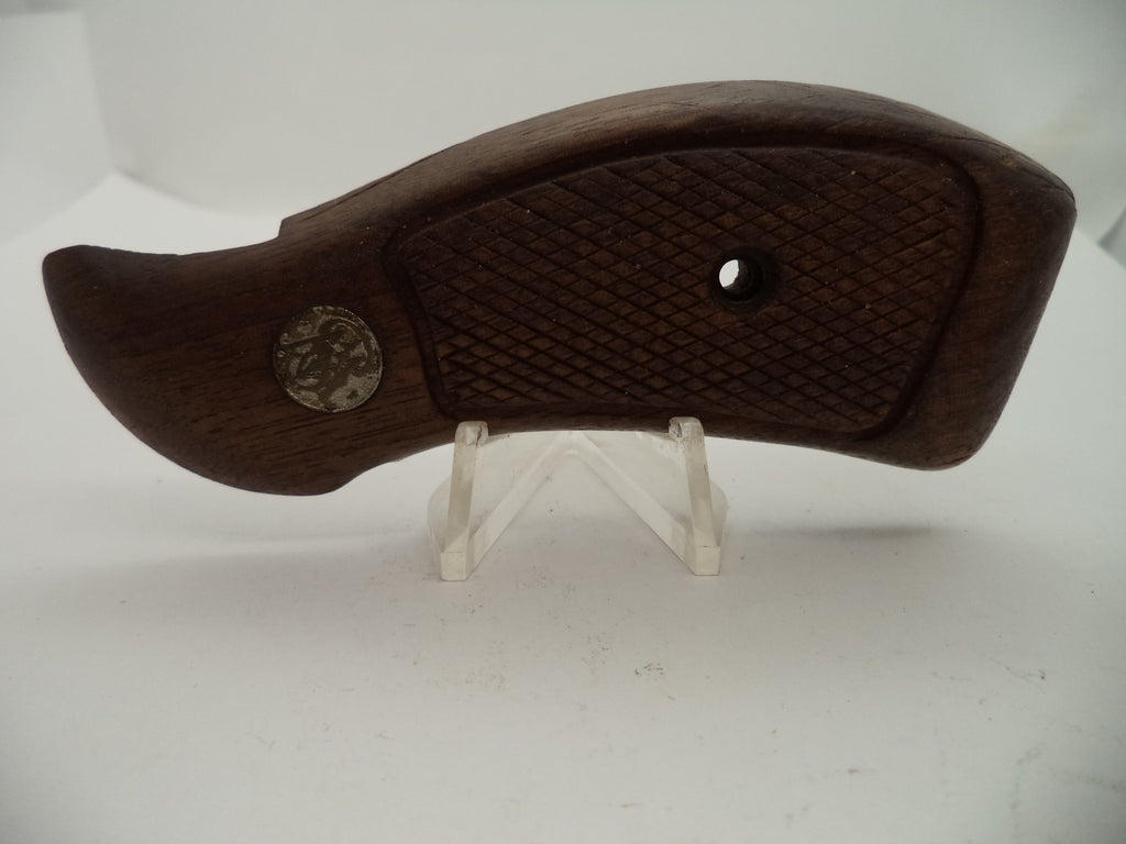 S&W K & L Frame Round Butt Revolver Left Grip Panel Vintage Wood Used - Part GA17
