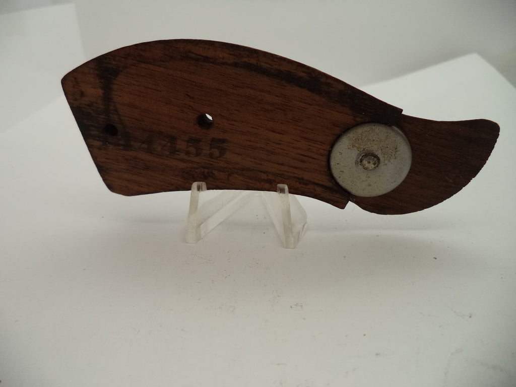 S&W K & L Frame Round Butt Revolver Left Grip Panel Vintage Wood Used - Part GA17