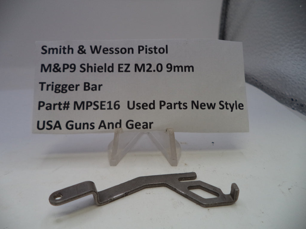 Trigger bar for Smith & Wesson M&P9 Shield EZ M2.0 9mm pistol on a white background with a label.