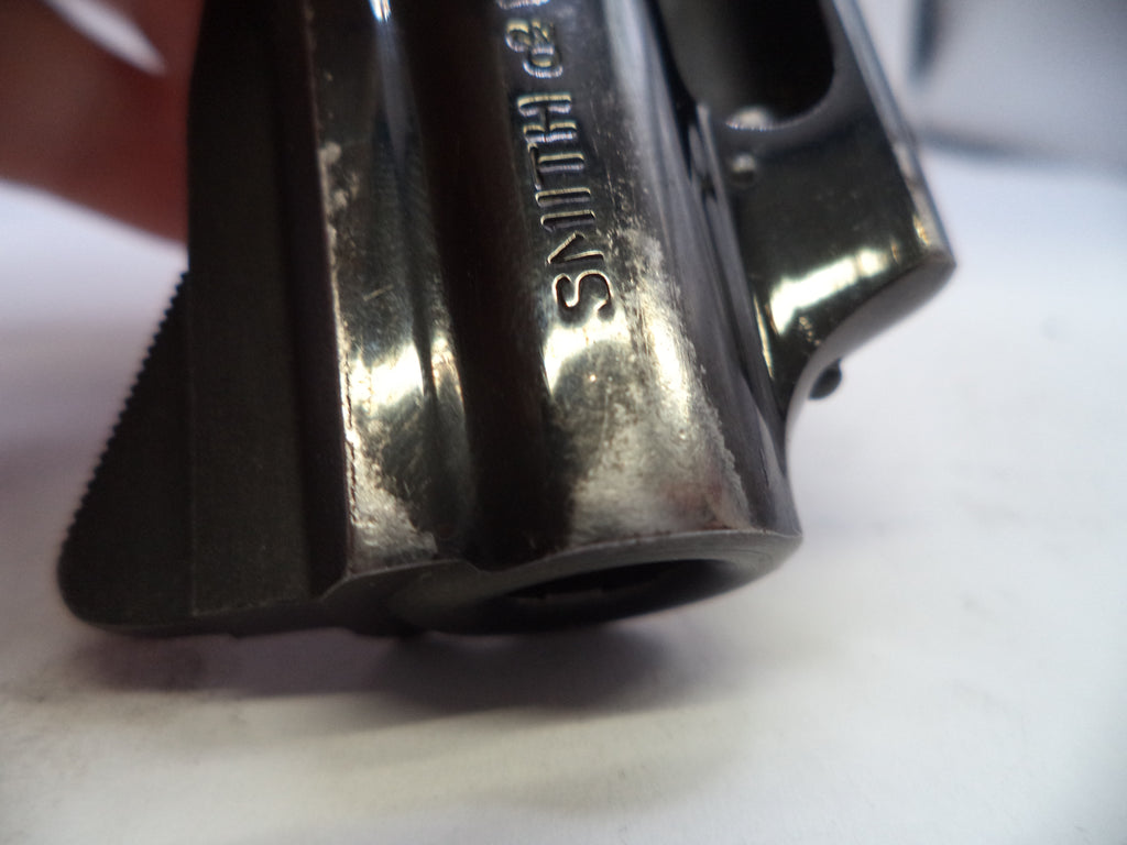 Close-up of a Smith & Wesson revolver on a white background