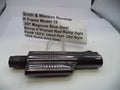 Smith & Wesson revolver barrel with descriptive label on a white background