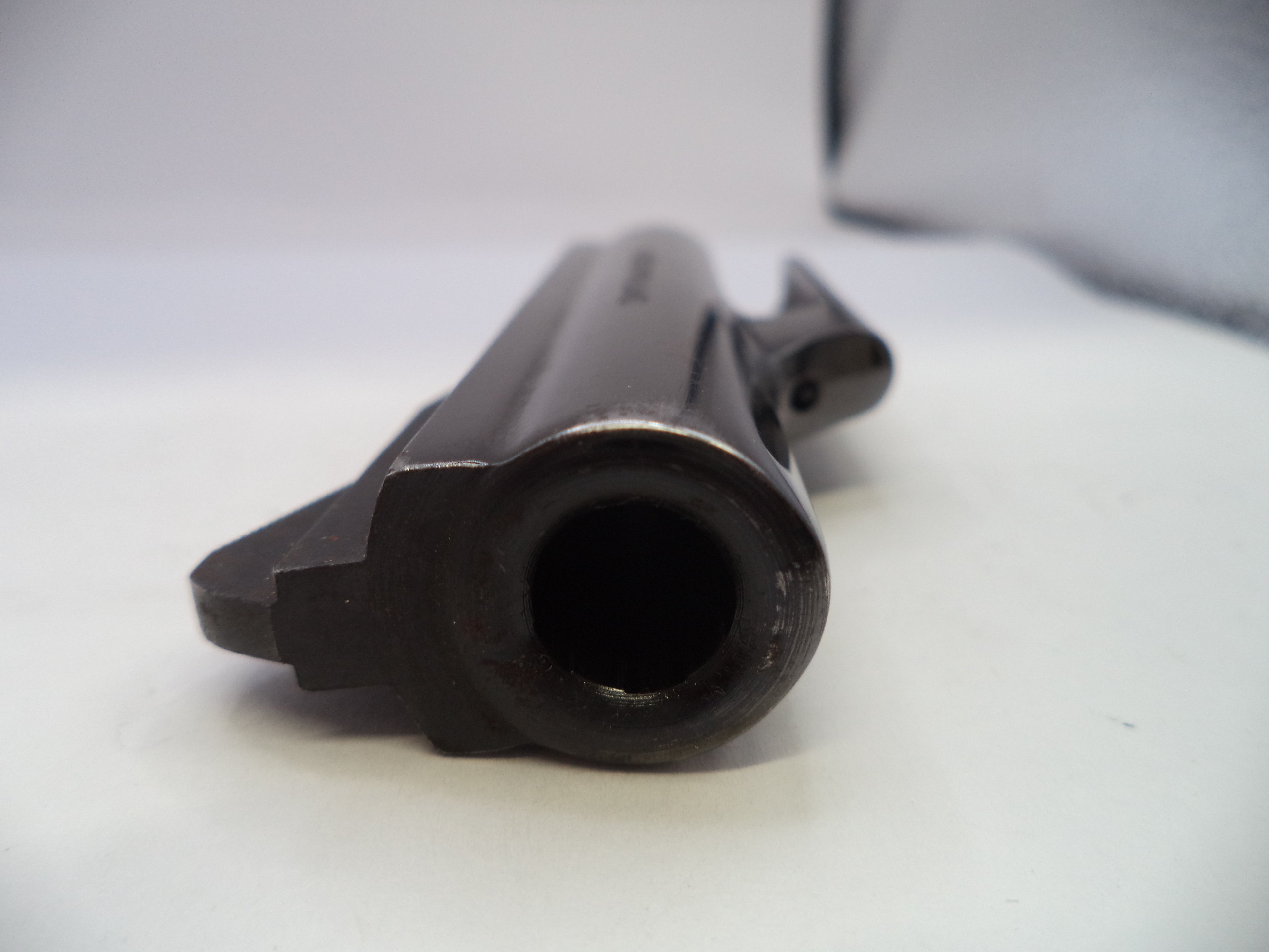 Smith & Wesson K Frame Model 19 Pinned Barrel 4" Blue Steel Red Ramp Sight Used 1921D