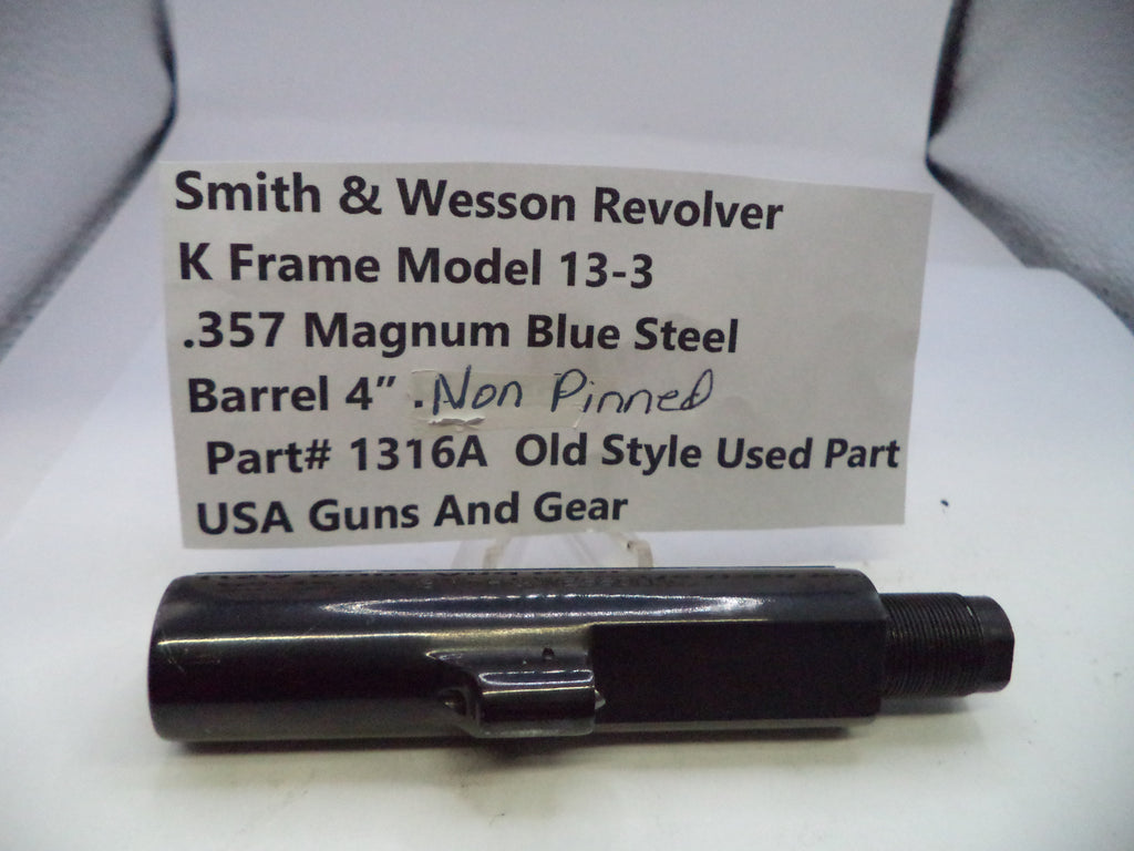 Smith & Wesson K Frame Model 13-3 Used 4" Non-Pinned Barrel .357 Magnum Blue Steel 1316A