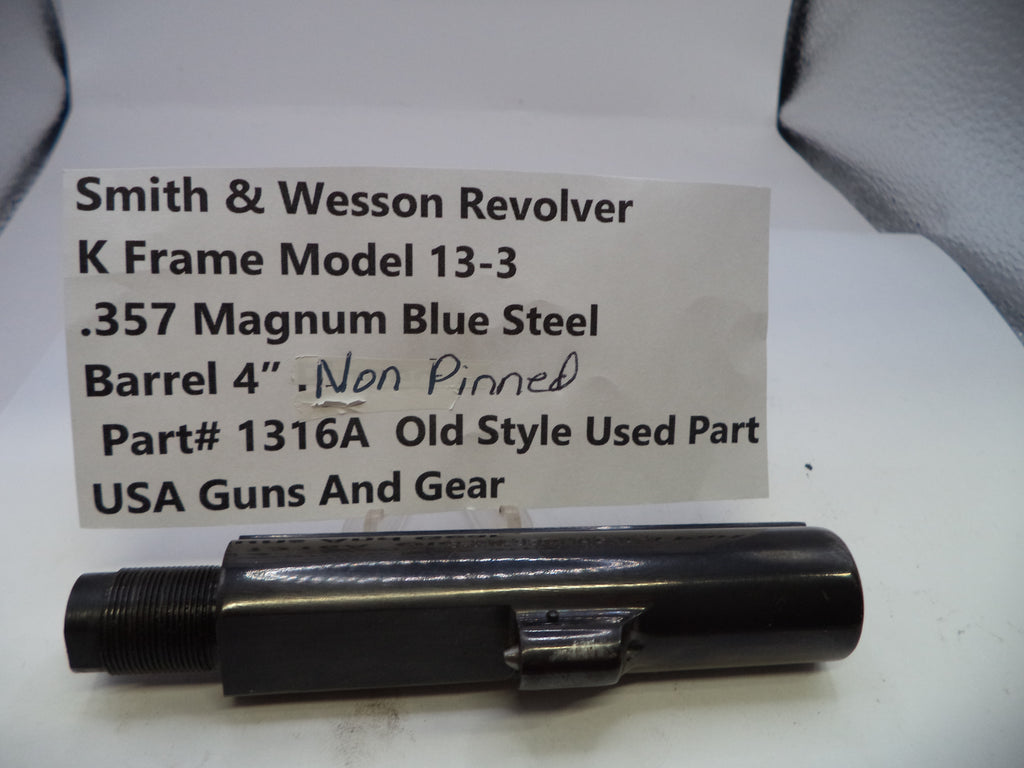 Smith & Wesson revolver part with descriptive label on a white background