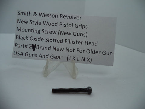 Z4 S&W New Style Wood Grips Mounting Screw Black Oxide Slotted New