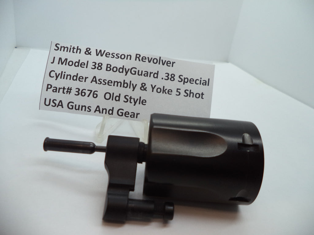 3676 S&W J Model 38 Bodyguard Cylinder Assembly & Yoke 5 Shot Used .38 SPL