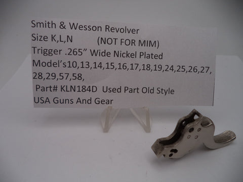 KLN184D S&W Revolver K, L, N Model 10, 13-19, 24-29, 57, 58 Trigger .265"