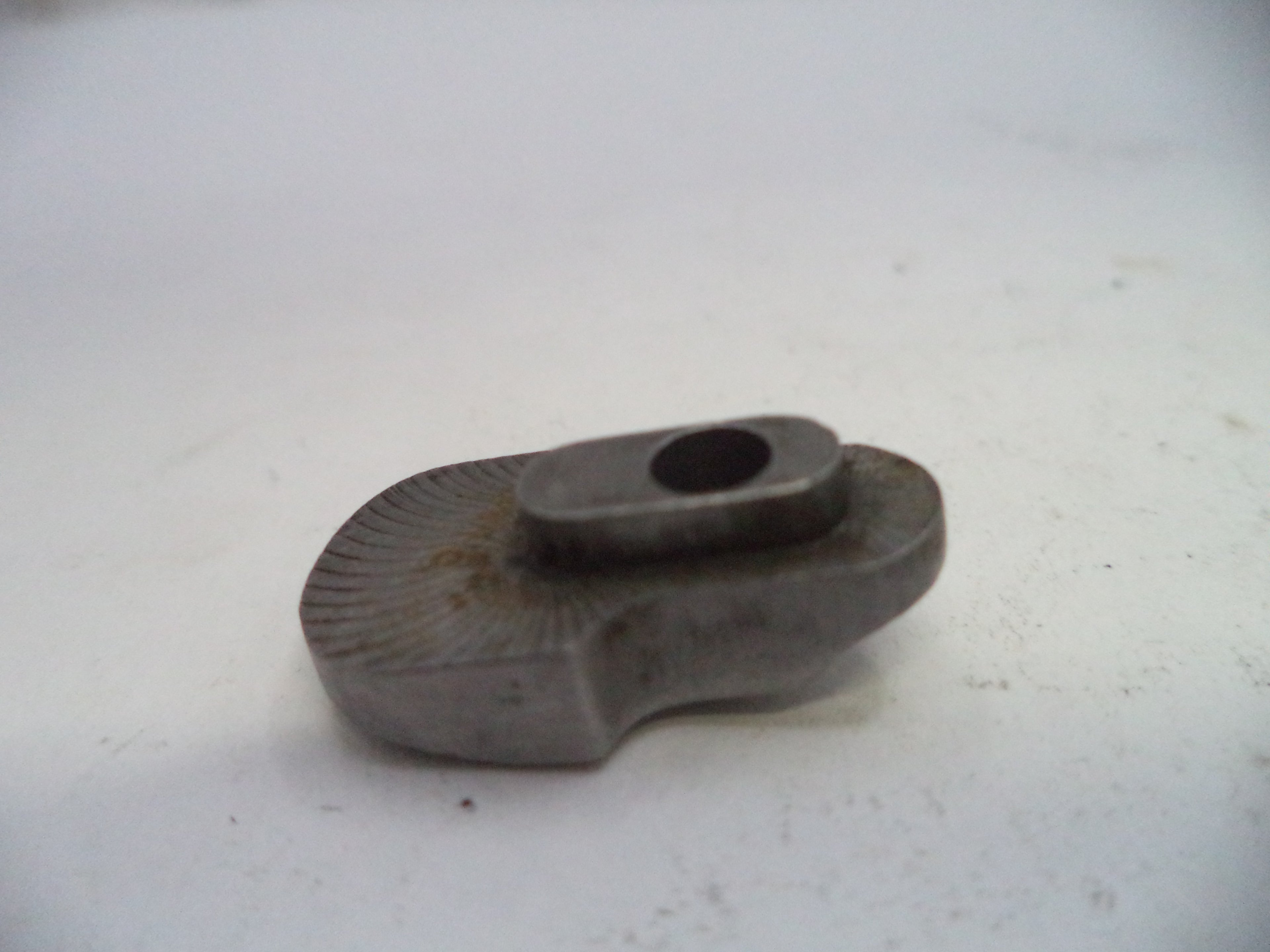 Metallic object on a white background