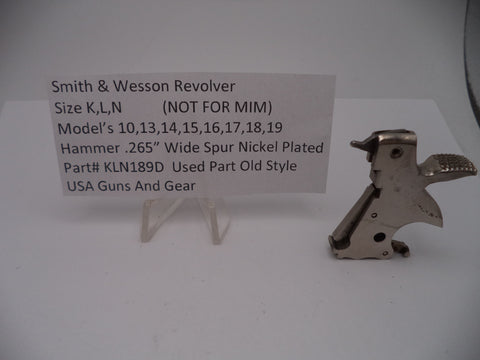 KLN189D S&W Revolver K, L, N Model 10, 13-19 Hammer .265" Used