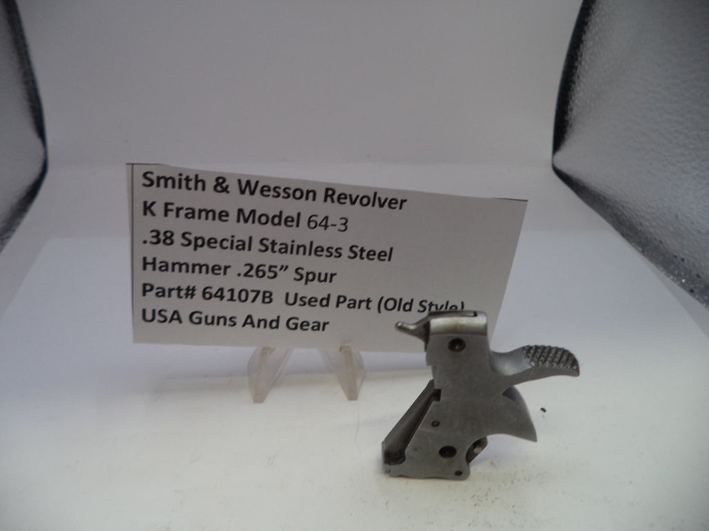 Smith & Wesson revolver part with descriptive card on a white background