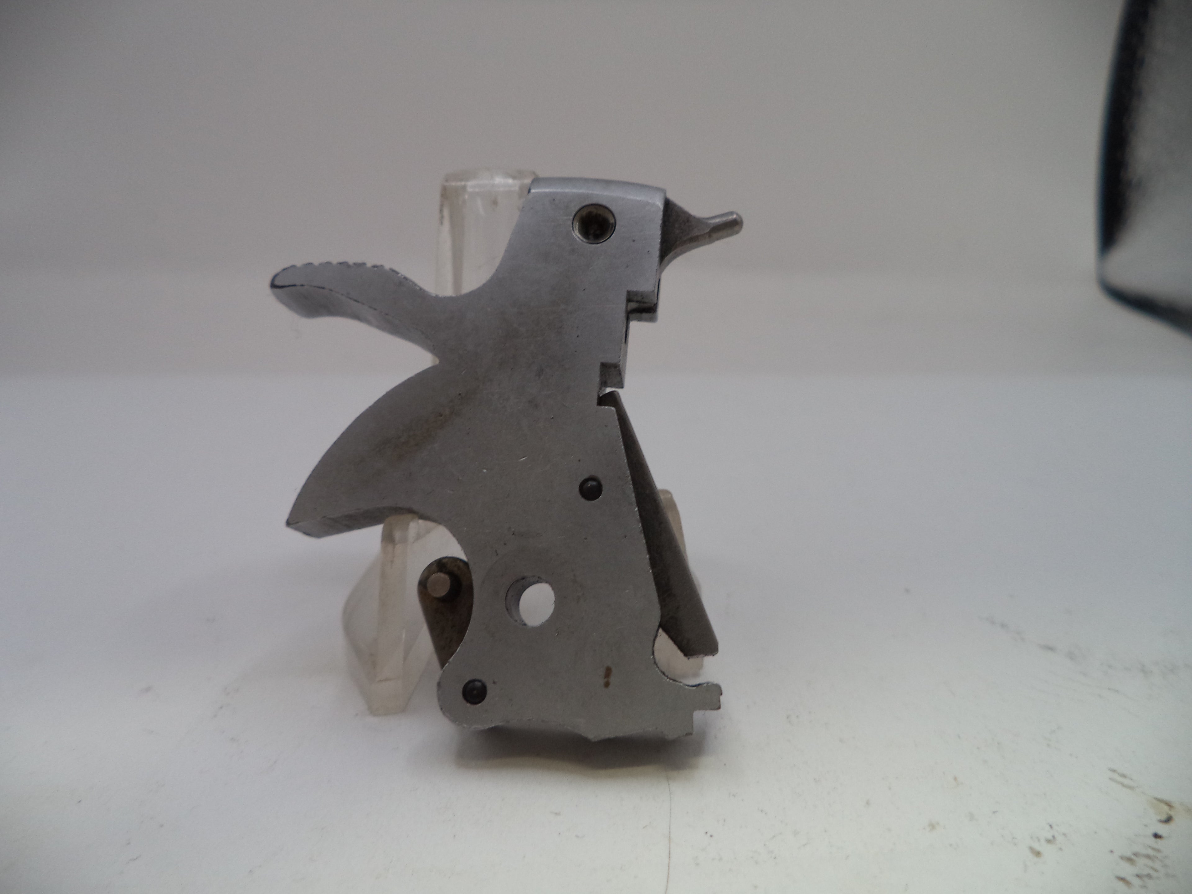 Metal mechanical component on a white background