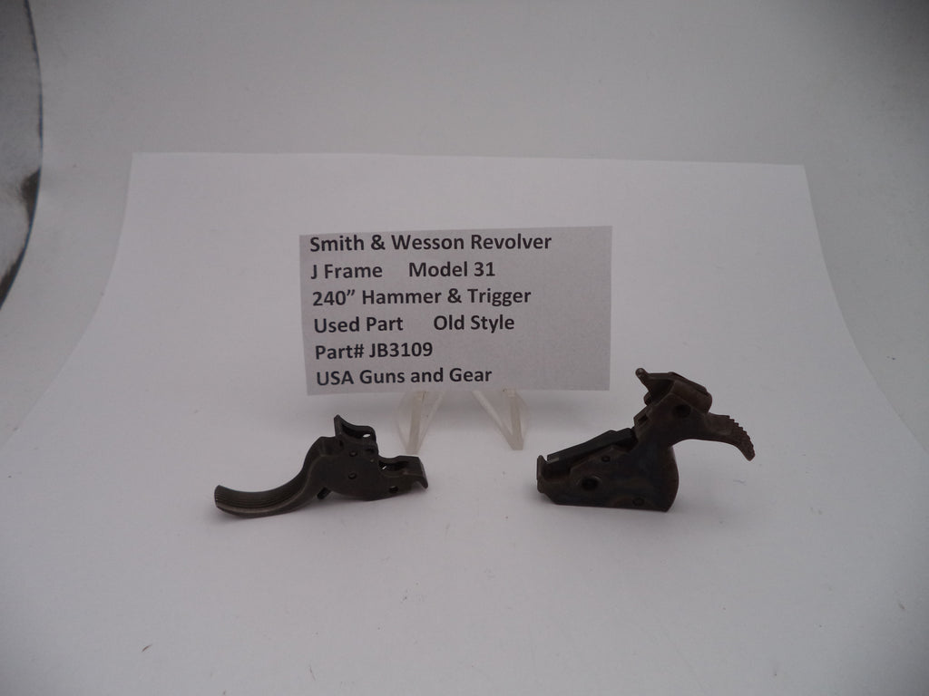 JB3109 S & W Revolver J Frame Model 31 Hammer & Trigger  .240" Used