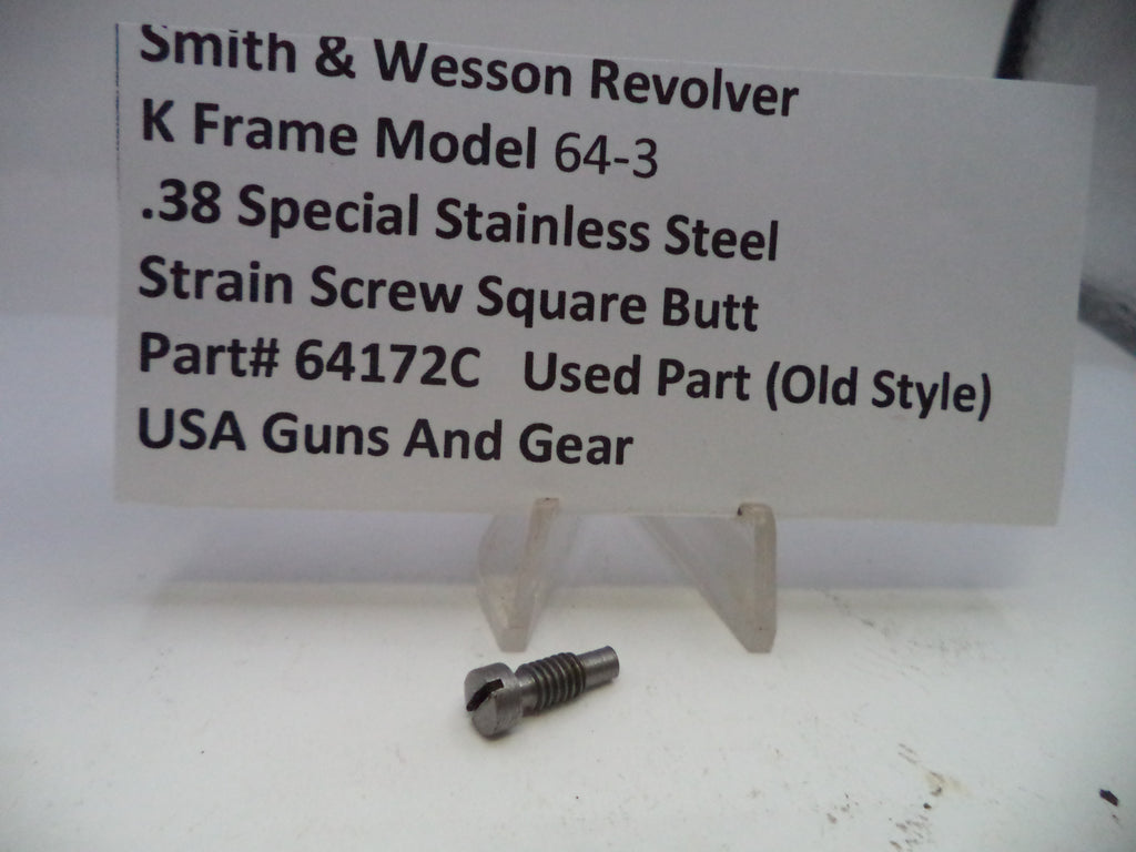 Smith & Wesson revolver part with descriptive label on a white background