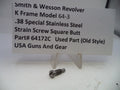 Smith & Wesson revolver part with descriptive label on a white background