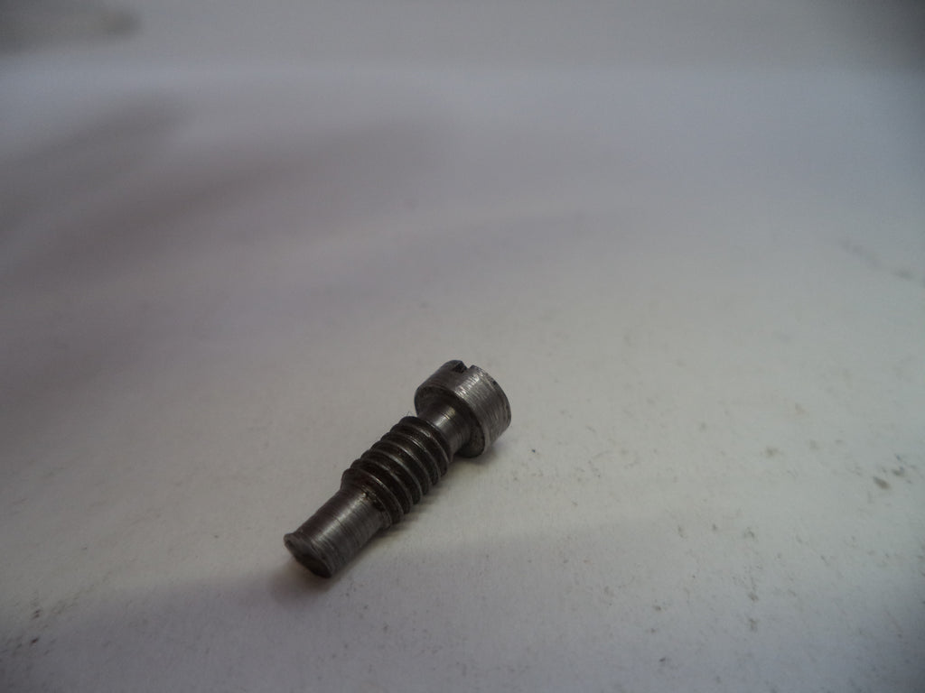 Metal screw on a light gray background