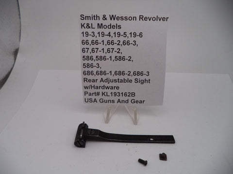 KL193162B S&W K&L 19-3 to 19-6, 66 to 66-3,-67 to-67-2Rear Adjustable Sight