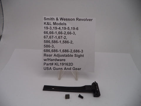 KL19162D S&W K&L 19-3 to 19-6, 66 to 66-3,-67 to-67-2 Rear Adjustable Sight