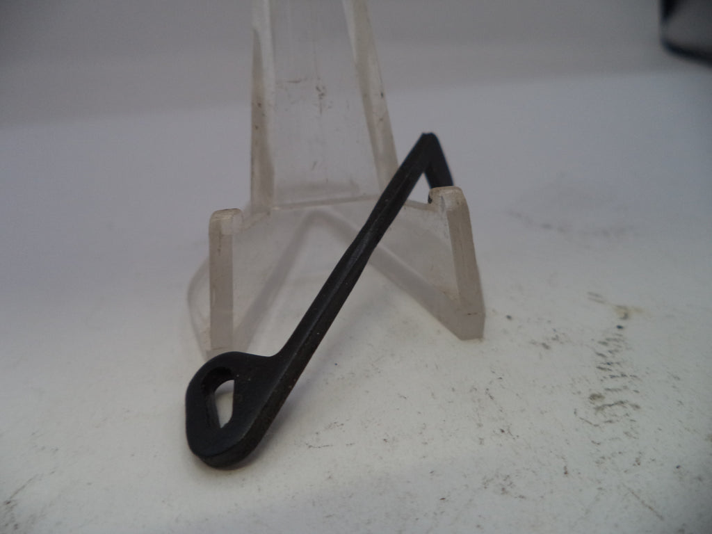 Black metal lever on a white background
