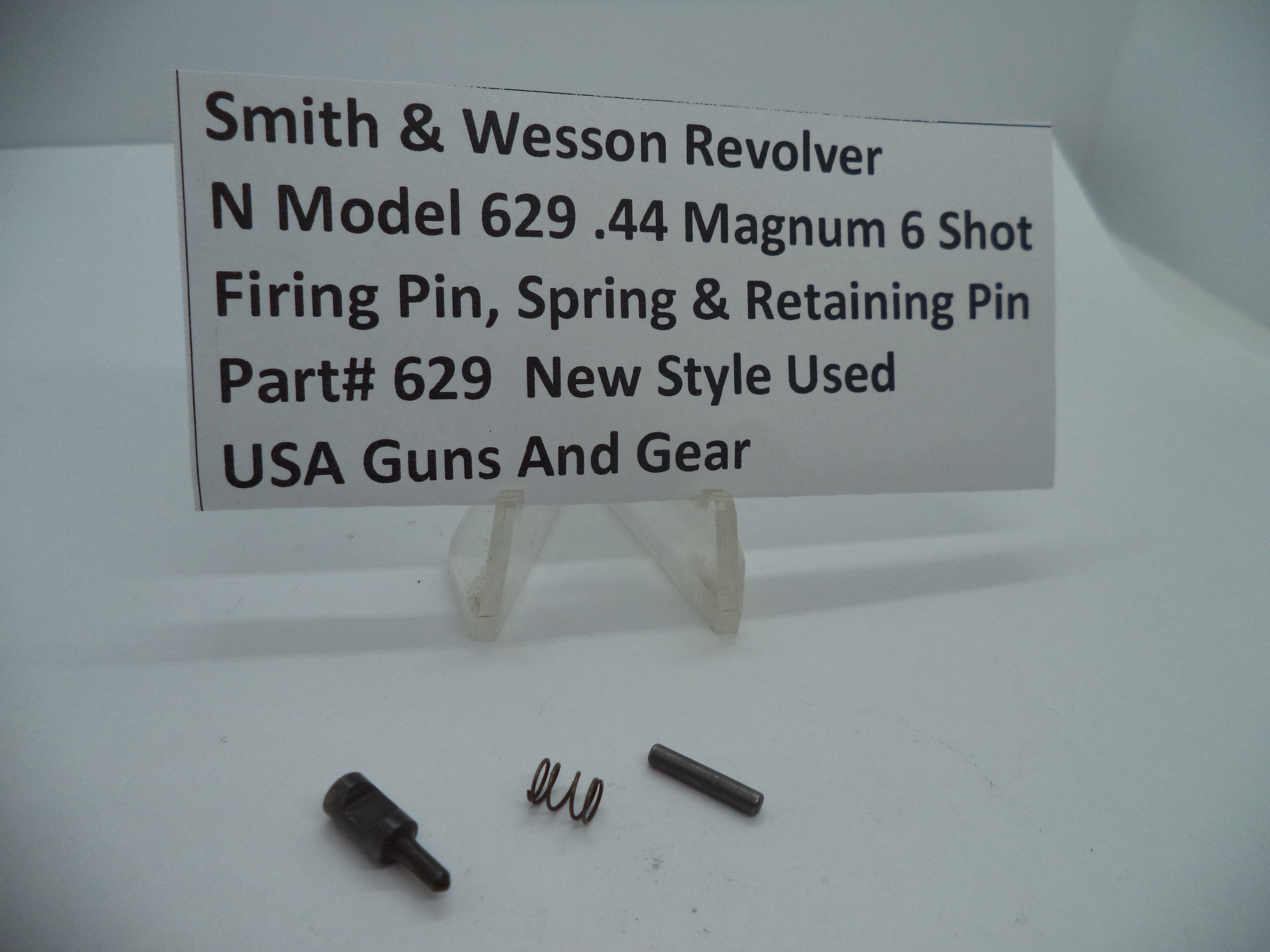 629 S&W N Model 629 Firing Pin, Spring & Retaining Pin .44 Magnum Used
