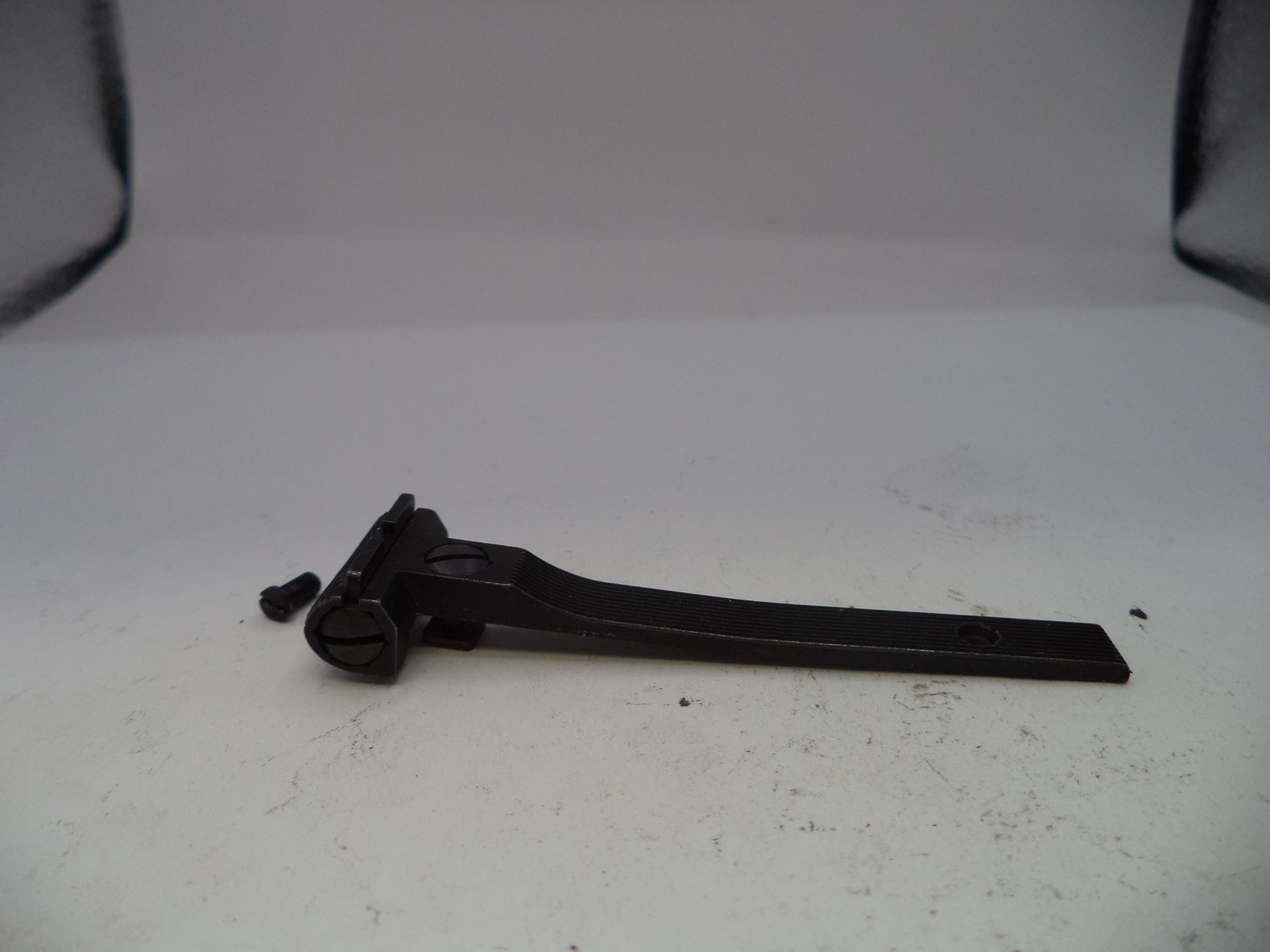 Black metal bracket on a white background